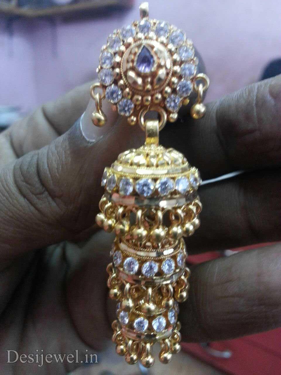 New and Latest Design of Rajasthani fancy gold kaan-jhoomariya 