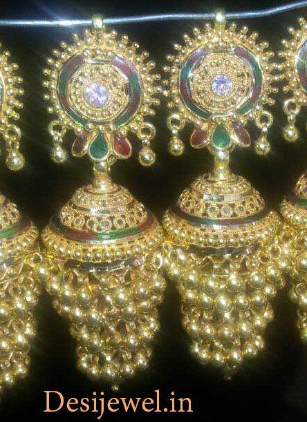 New and Latest Design of Rajasthani fancy gold kaan-jhoomariya 