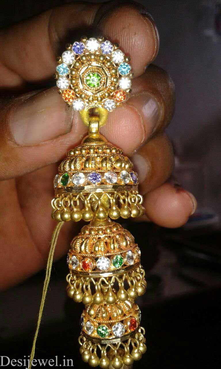 New and Latest Design of Rajasthani fancy gold kaan-jhoomariya 