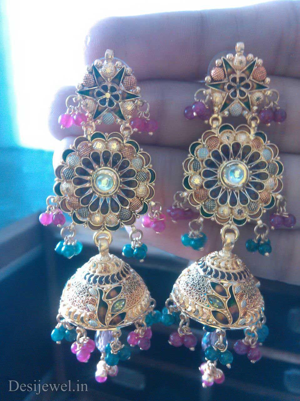 New and Latest Design of Rajasthani fancy gold kaan-jhoomariya 