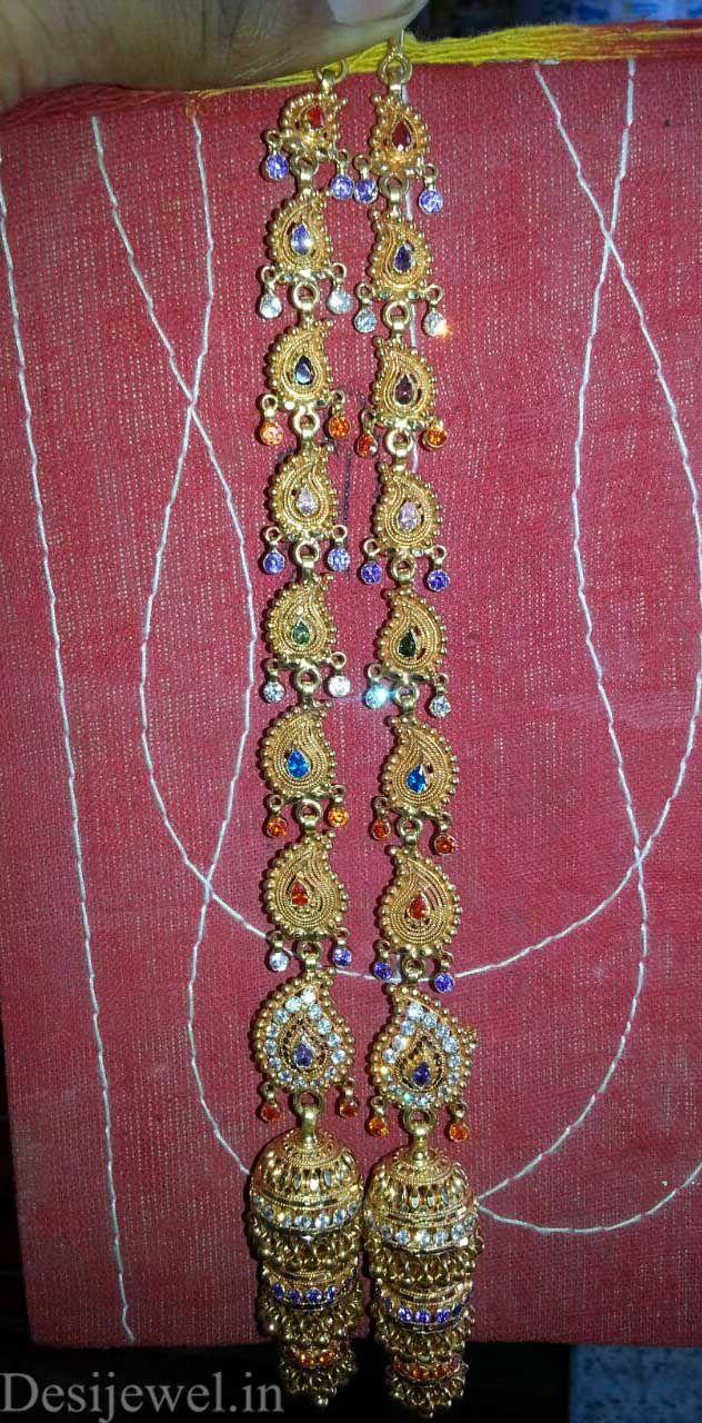 New and Latest Design of Rajasthani fancy gold kaan-jhoomariya 