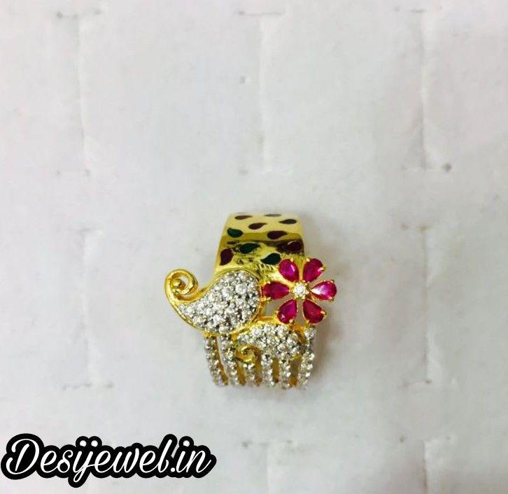 New and Latest Design of Rajasthani fancy gold Ladies-Ring 