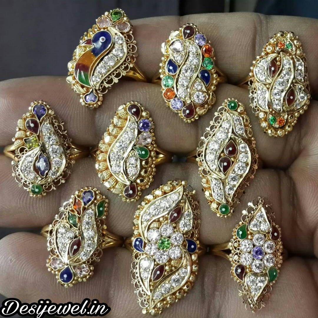 New and Latest Design of Rajasthani fancy gold Ladies-Ring 