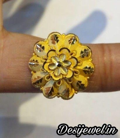 New and Latest Design of Rajasthani fancy gold Ladies-Ring 