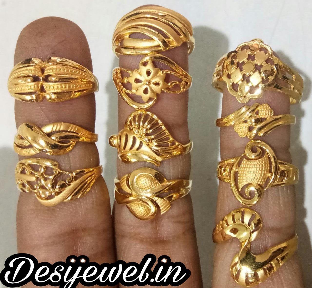 New and Latest Design of Rajasthani fancy gold Ladies-Ring 