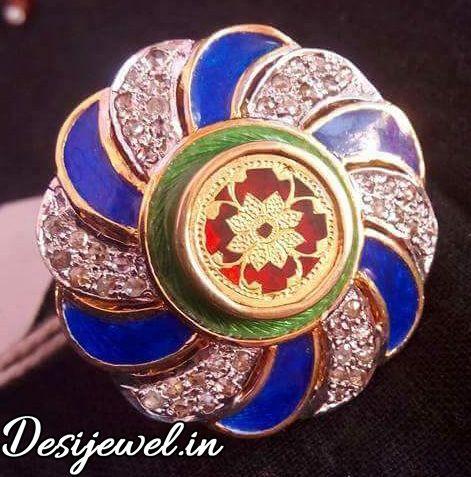 New and Latest Design of Rajasthani fancy gold Ladies-Ring 