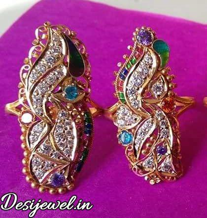New and Latest Design of Rajasthani fancy gold Ladies-Ring 