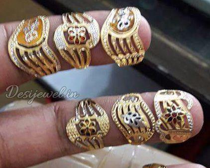 New and Latest Design of Rajasthani fancy gold Ladies-Ring 