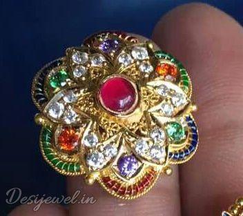 New and Latest Design of Rajasthani fancy gold Ladies-Ring 