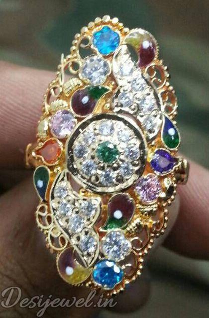 New and Latest Design of Rajasthani fancy gold Ladies-Ring 