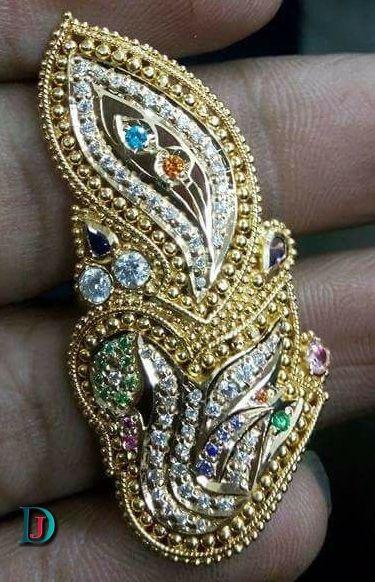 New and Latest Design of Rajasthani fancy gold Ladies-Ring 
