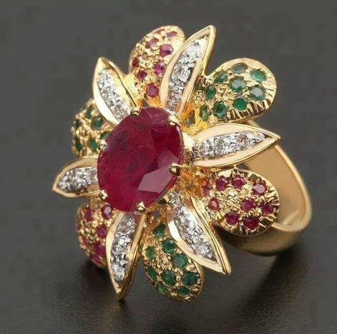 New and Latest Design of Rajasthani fancy gold Ladies-Ring 