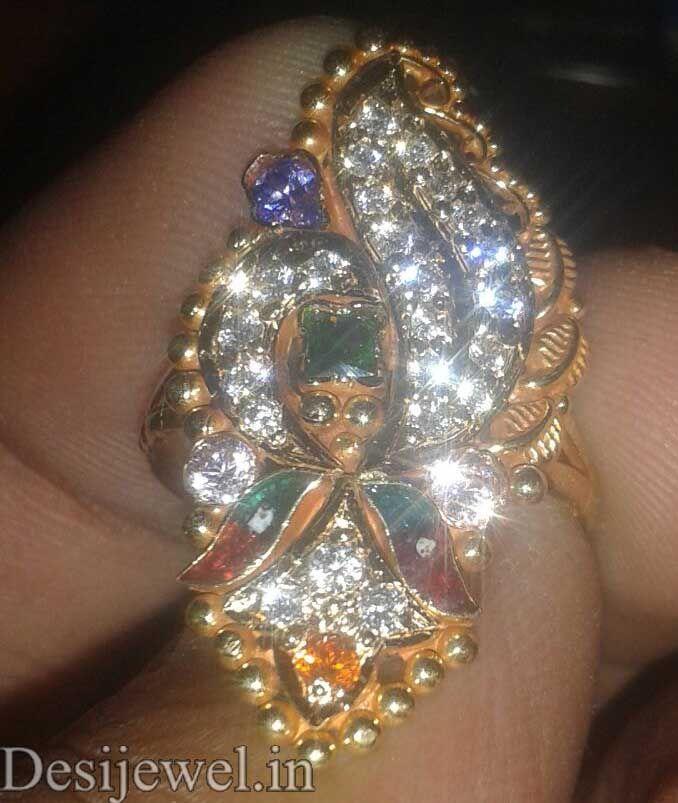 New and Latest Design of Rajasthani fancy gold Ladies-Ring  with weight 5 gm