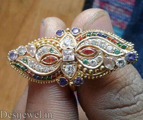 New and Latest Design of Rajasthani fancy gold Ladies-Ring 