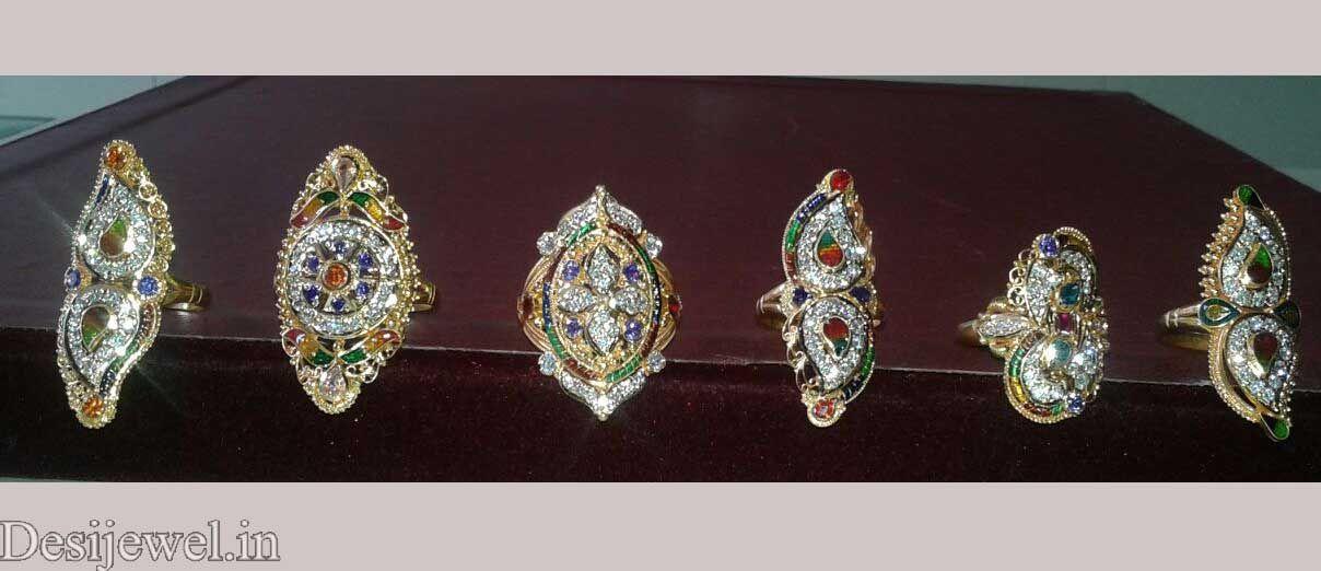 New and Latest Design of Rajasthani fancy gold Ladies-Ring 