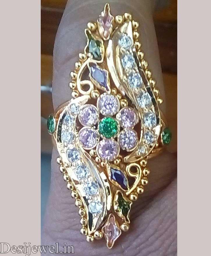 New and Latest Design of Rajasthani fancy gold Ladies-Ring  with weight 4 gm