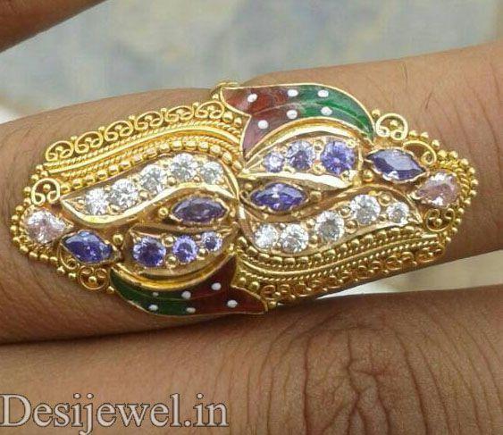 New and Latest Design of Rajasthani fancy gold Ladies-Ring 