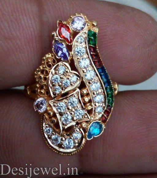 New and Latest Design of Rajasthani fancy gold Ladies-Ring  with weight 4 gm
