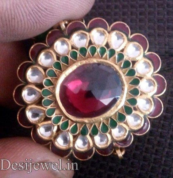 New and Latest Design of Rajasthani fancy gold Ladies-Ring  with weight 6 gm