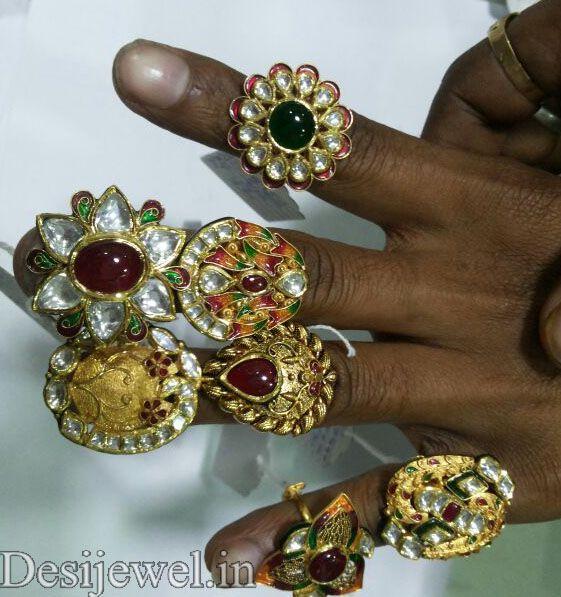 New and Latest Design of Rajasthani fancy gold Ladies-Ring 