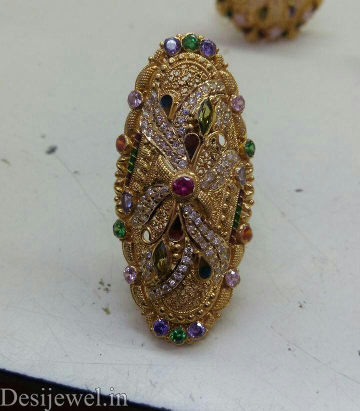 New and Latest Design of Rajasthani fancy gold Ladies-Ring 