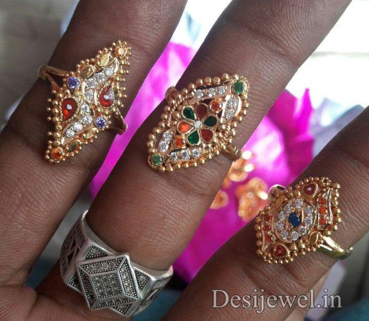 New and Latest Design of Rajasthani fancy gold Ladies-Ring 