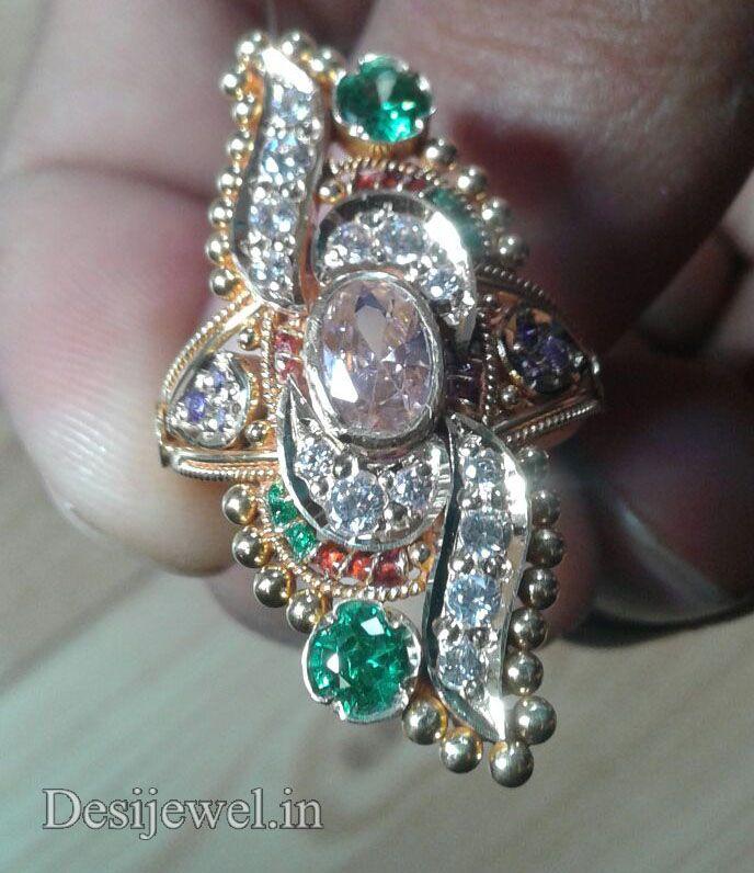 New and Latest Design of Rajasthani fancy gold Ladies-Ring  with weight 5 gm