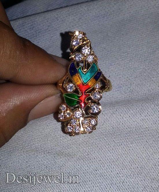 New and Latest Design of Rajasthani fancy gold Ladies-Ring  with weight 5 gm