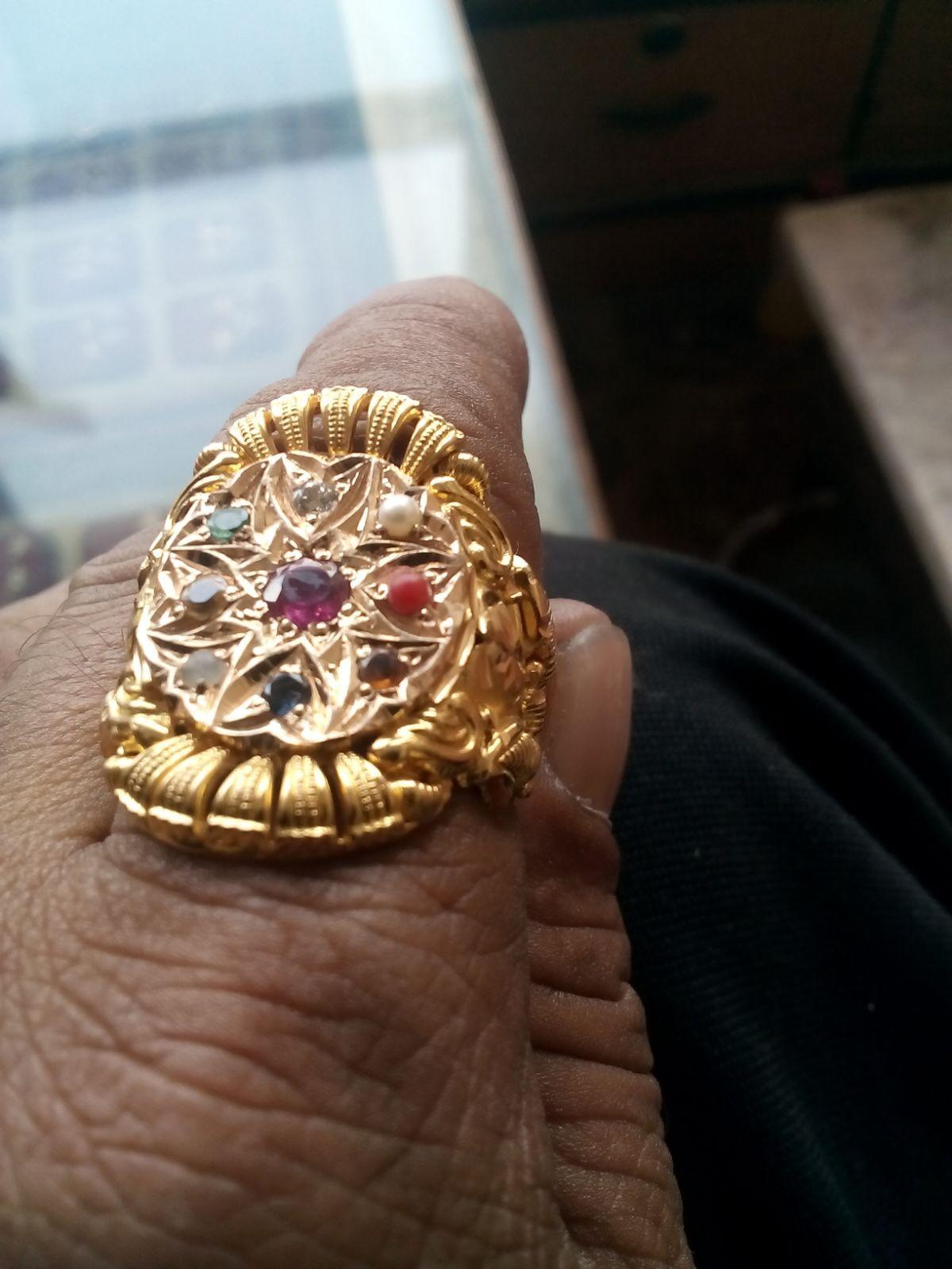 New and Latest Design of Rajasthani fancy gold Ladies-Ring  with weight 7 gm