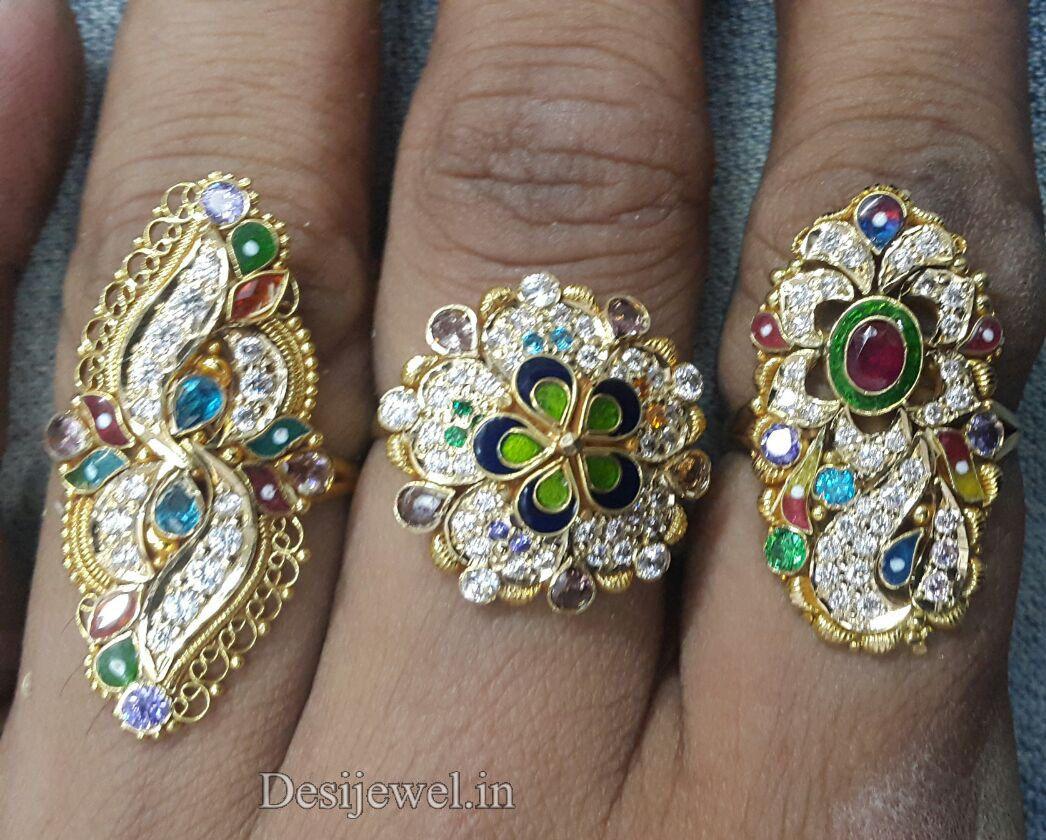 New and Latest Design of Rajasthani fancy gold Ladies-Ring 
