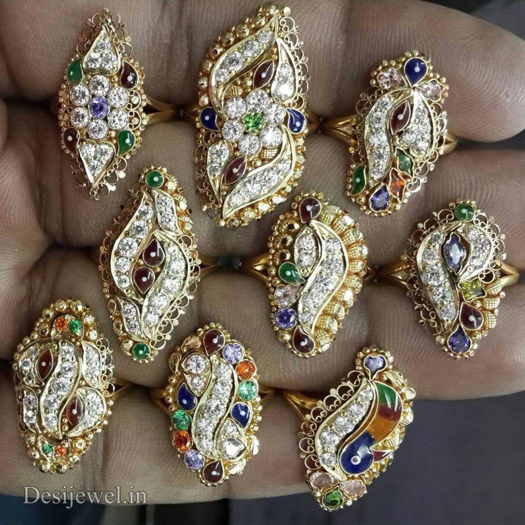 New and Latest Design of Rajasthani fancy gold Ladies-Ring 