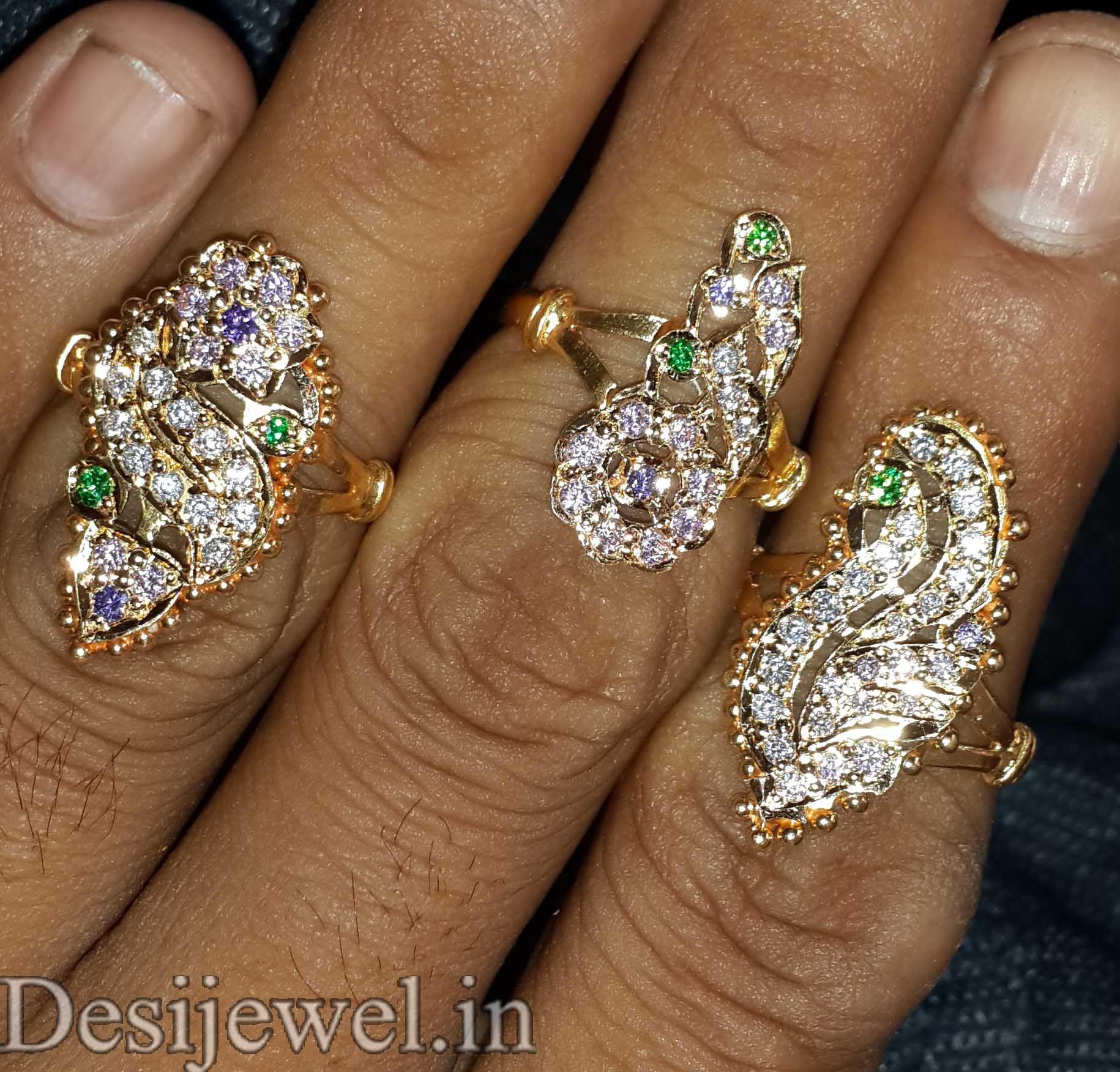 New and Latest Design of Rajasthani fancy gold Ladies-Ring  with weight 4 gm