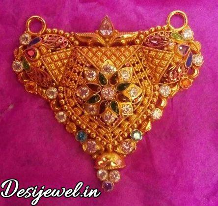 New and Latest Design of Rajasthani fancy gold Mangalsutra 