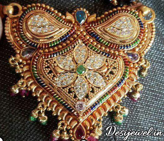 New and Latest Design of Rajasthani fancy gold Mangalsutra 