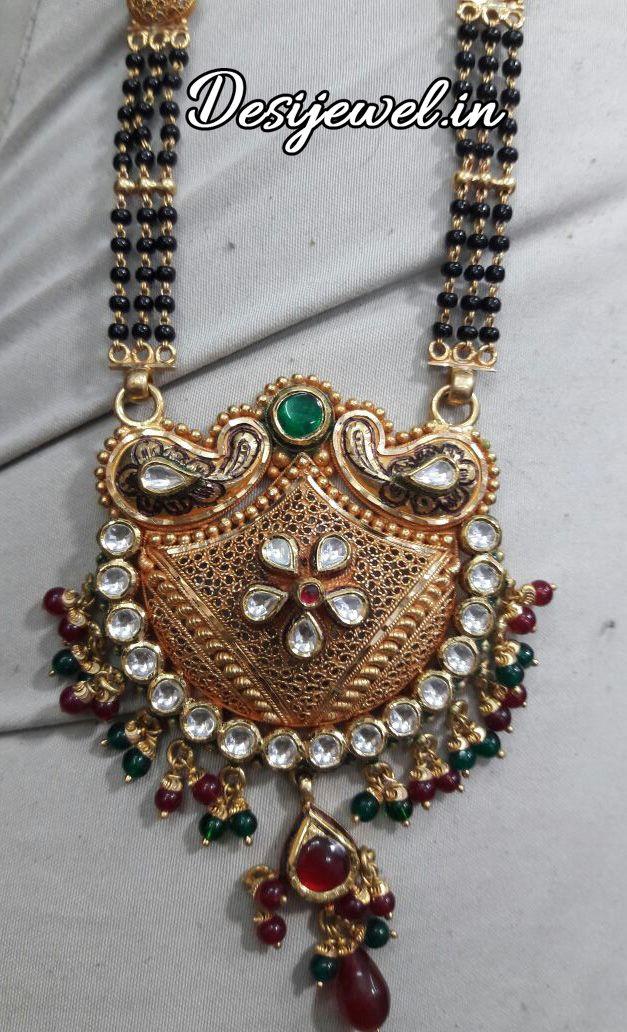 New and Latest Design of Rajasthani fancy gold Mangalsutra 