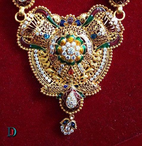 New and Latest Design of Rajasthani fancy gold Mangalsutra 