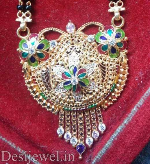 New and Latest Design of Rajasthani fancy gold Mangalsutra 