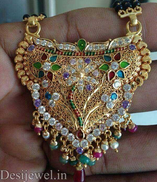 New and Latest Design of Rajasthani fancy gold Mangalsutra 