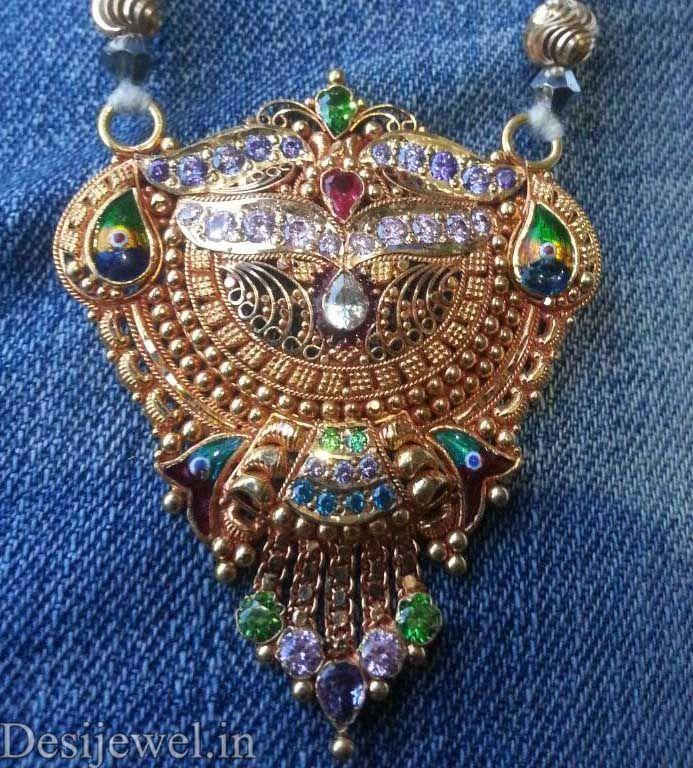New and Latest Design of Rajasthani fancy gold Mangalsutra 