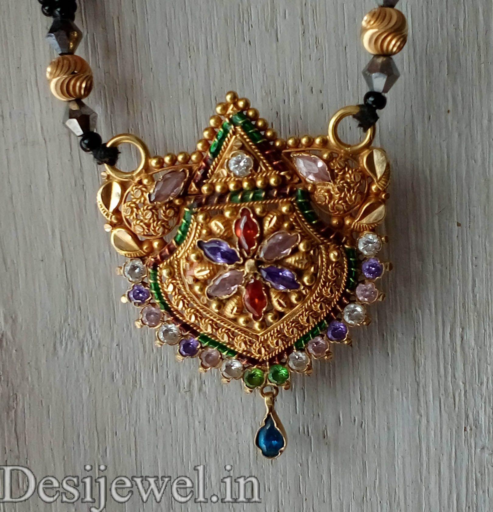 New and Latest Design of Rajasthani fancy gold Mangalsutra 