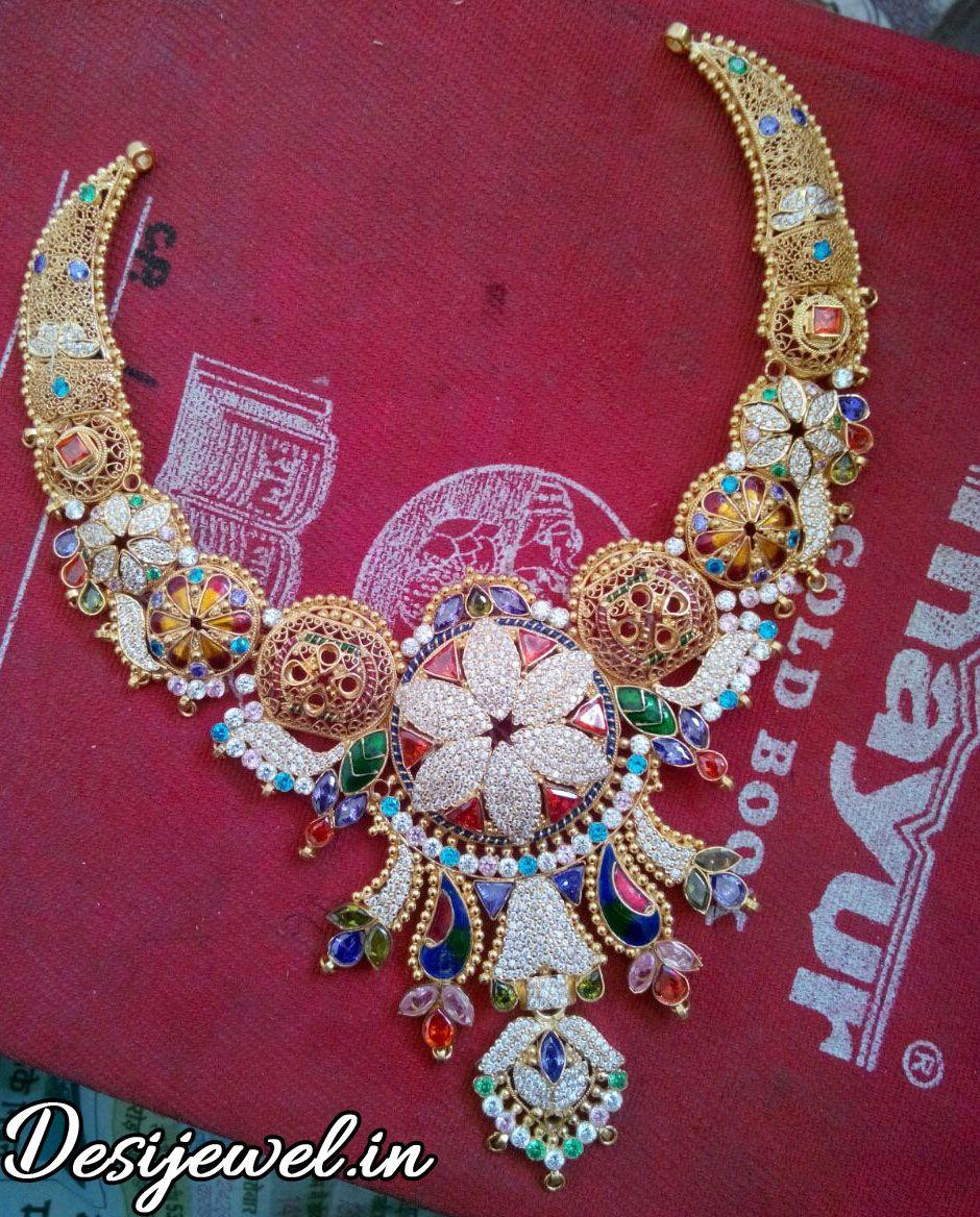 New and Latest Design of Rajasthani fancy gold Necklace 