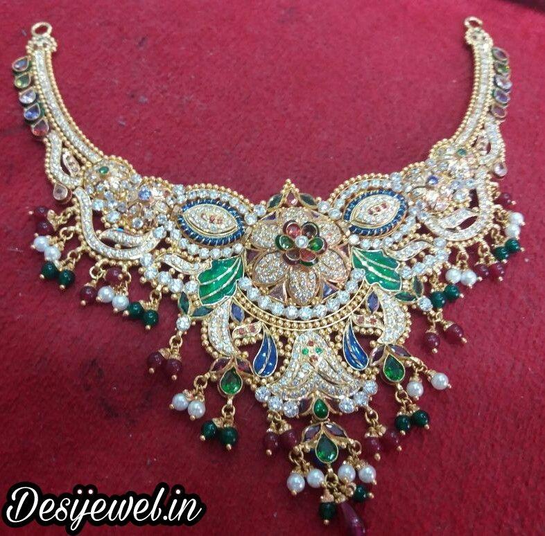 New and Latest Design of Rajasthani fancy gold Necklace 