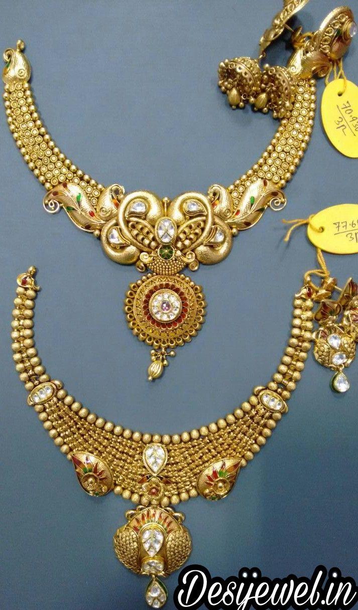 New and Latest Design of Rajasthani fancy gold Necklace 