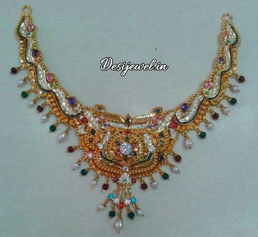 न्यू एंड लेटेस्ट डिजाईन राजस्थानी फैंसी गोल्ड नेकलेस 