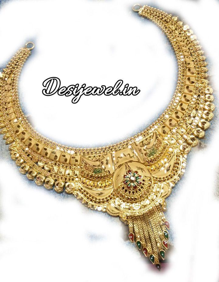 New and Latest Design of Rajasthani fancy gold Necklace 