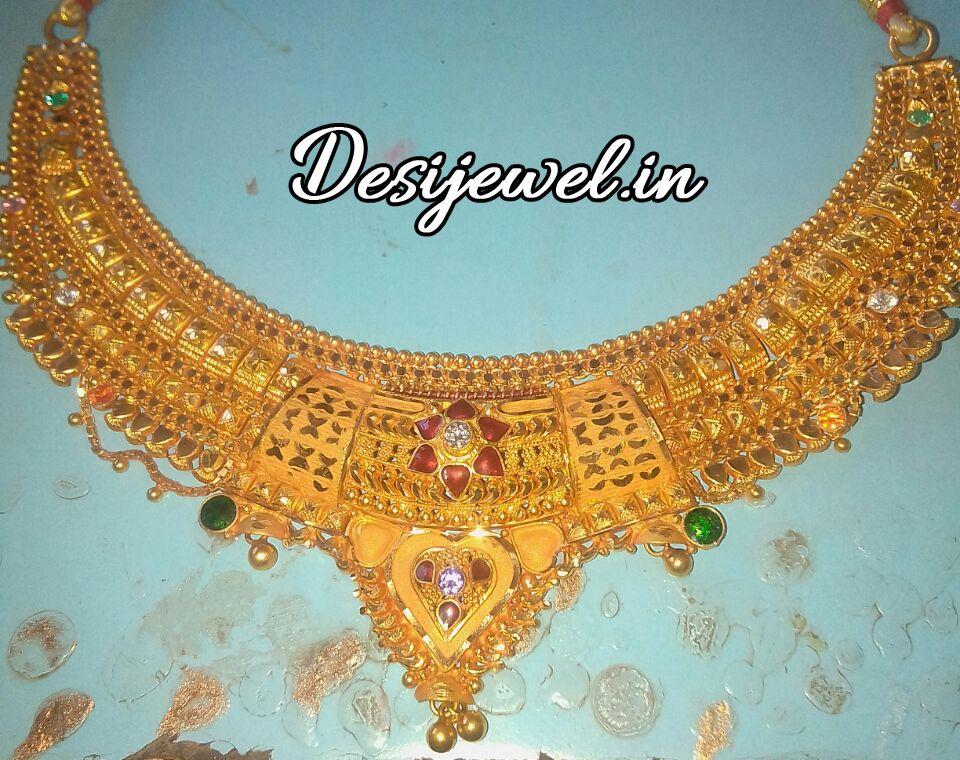 New and Latest Design of Rajasthani fancy gold Necklace 