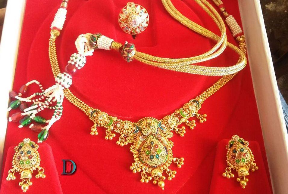 New and Latest Design of Rajasthani fancy gold Necklace 