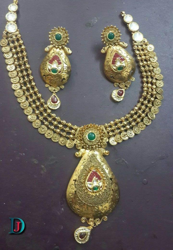 New and Latest Design of Rajasthani fancy gold Necklace 