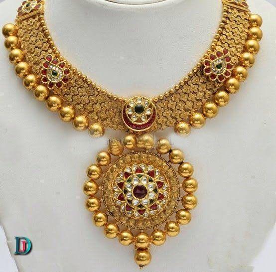 New and Latest Design of Rajasthani fancy gold Necklace 