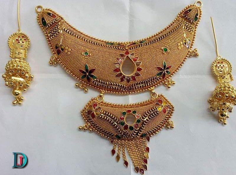 New and Latest Design of Rajasthani fancy gold Necklace 